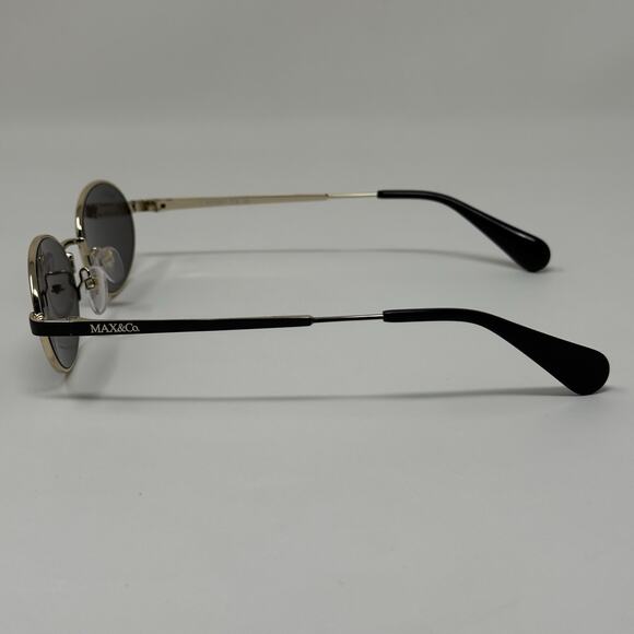 Max & Co Sunglasses Womens Oval Black Gold Metal MO0093 01A 50/18/140 Gray Lens main image 12